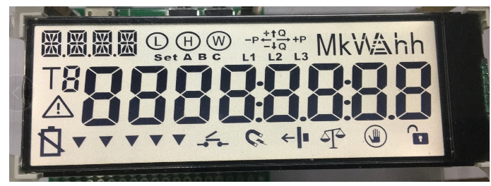 Electric meter equipment LCD